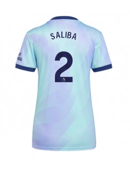 Billige Arsenal William Saliba #2 Tredjedrakt Dame 2024-25 Kortermet